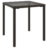 Sun Lounger With Table Set of 3 Brown 317642