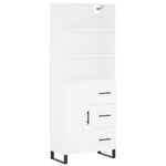 Highboard White 69.5x34x180 cm Engineered Wood 3190045