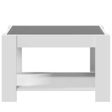 ZNTS Coffee Table with LED White 73x53x45 cm Engineered Wood 847546