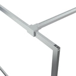 Walk-in Shower Wall Silver 140x195 cm Clear ESG Glass 152139