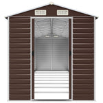 Garden Shed Brown 191x810x198 cm Galvanised Steel 3188272