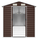 Garden Shed Brown 191x810x198 cm Galvanised Steel 3188272