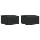 Wall-Mounted Bedside Cabinet 2 pcs Black 33 x 34.5 x 20 cm 897918