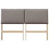 Upholstered Headboard Taupe 140 cm Solid Pine Wood 879287