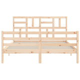 Bed Frame without Mattress King Size Solid Wood 3194901
