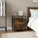Bedside Cabinet Smoked Oak 40 x 36.5 x 50 cm Engineered Wood 8007627