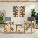Folding Director's Chair 2 pcs Natural Bamboo 42028053