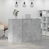 Reception Desk Concrete Grey 155x50x103.5 cm Engineered Wood 3324199