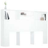 Headboard Cabinet White 160x19x103.5 cm 811871