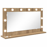Vanity Mirror Rectangular Artisan Oak 80 x 45 x 18 cm 868324