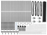 Hexagonal Fence with Post 50 x 1.2 m PVC-Coated Steel Grey Mesh 3353276