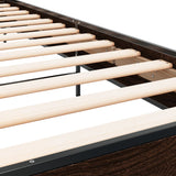 Bed Frame without Mattress Brown Oak 100x200 cm 845526