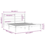 Bed Frame without Mattress Honey Brown 200x200 cm Solid Wood Pine 3104956