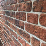 3D Wall Panels with Dark Brown Brick Design 10 pcs EPS 147197