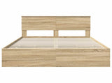 Bed Frame with Drawer Sonoma Oak 140 x 200 cm Engineer Wood 3407986