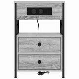 Bedside Cabinet Grey Sonoma 40 x 31 x 60 cm Engineered Wood 859466