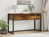 End Table Smoke Oak 100 x 36 x 75 cm Engineered Wood 886698