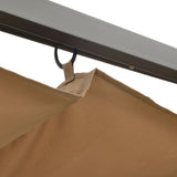 Pergola with Retractable Roof Taupe 3x3 m Steel 180 g/m 312227