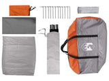 Camping Tent Grey and Orange 6-Person Polyester and Steel 42028654