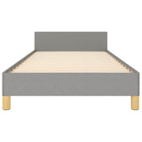 Bed Frame without Mattress Light Grey 90x190cm Single Fabric 349887