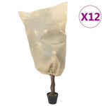 ZNTS Plant Fleece Covers with Drawstring 12 pcs 70 g/m² 0.8x1 m 3203556