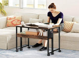 80 cm Drop Leaf Writing Work Desk - Rustic Brown T3398P344183