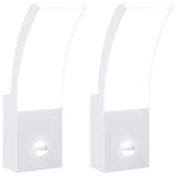 Outdoor LED Wall Lights with Sensors 2pcs White Die-cast Aluminium 4006267