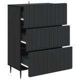 Drawer Cabinet Black 66 x 34.5 x 92 cm Engineered Wood 894376