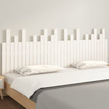 ZNTS Wall Headboard White 204x3x80 cm Solid Wood Pine 824779