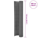 Double-Sided Garden Fence 110x500 cm Grey 317165