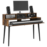 Studio Desk Smoked Oak 152 x 42.5 x 36 cm Engineered Wood 8006720