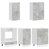 Kitchen Unit LYON 5 pcs Concrete Grey Engineered Wood 3438222