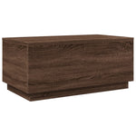 ZNTS Coffee Table with LED Lights Brown Oak 90x50x40 cm 839881