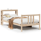 Bed Frame with Headboard without Mattress 75x190 cm Small Single 3305953