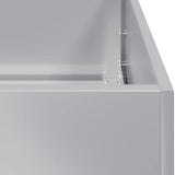 Planter 80x80x30 cm Galvanised Steel 860806