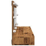 Mirror Cabinet with LED Old Wood 90x31.5x62 cm 857005
