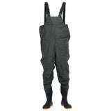 Chest Waders with Boots Dark Green Size 46 4016980