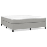 Box Spring Bed Frame Light Grey Super King Fabric 3121202