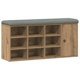 Shoe Bench Artisan Oak 102x32x50 cm Engineered Wood 857622