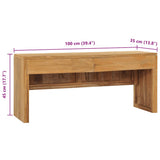 TV Cabinet 100x35x45 cm Solid Teak Wood 288843