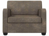 Armchair Dark Grey Faux Suede Leather 42043425