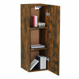 TV Cabinets 2 pcs Smoked Oak 30.5x30x90 cm Engineered Wood 815748