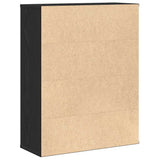Bookcase Black Oak 60x24x76.5 cm Engineered Wood 860383