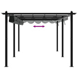 Garden Gazebo with Retractable Roof Anthracite 3x6 m Aluminium 3217062