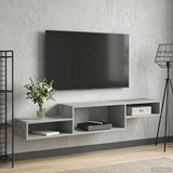 Wall-mounted TV Cabinet Wall-Mounted Concrete Grey 8005992
