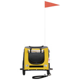 Pet Bike Trailer Yellow and Grey Oxford Fabric and Iron 93868