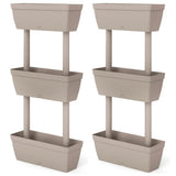 Garden Planter 6 pcs 100 cm Taupe 151825