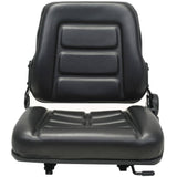 Forklift & Tractor Seat with Adjustable Backrest Black 142318