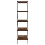 5-Tier Shelving Unit Black and Dark Wood 80x40x163 cm 336349