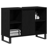 Bathroom Cabinet Black 80 x 33 x 60 cm Engineered Wood 873900